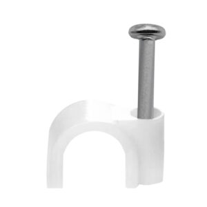 6mm Cable Clips 100 Pack White