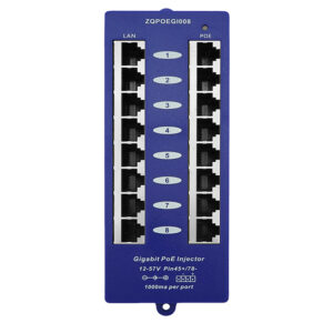 8 Port Gigabit Passive PoE Injector