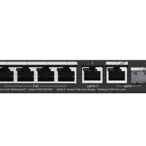 Reyee 6 Port Gigabit with 4 PoE 54W 1SFP Combo Port Smart Managed Switch
