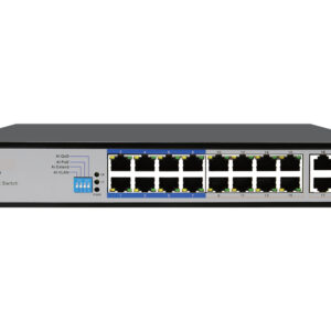 Scoop 16 Port Fast Ethernet PoE 150W 2 Gigabit 1SFP Switch
