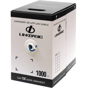 Linkbasic 305m Box Cat5e Solid Blue UTP Cable