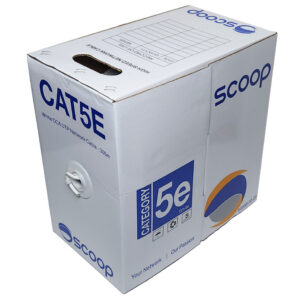 Scoop 305m Box Cat5e CCA White UTP Cable