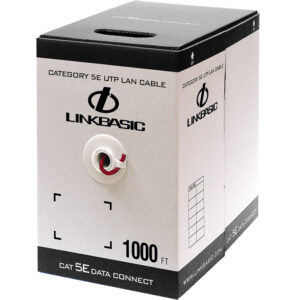 Linkbasic 305m Box Cat5e Solid Red UTP Cable